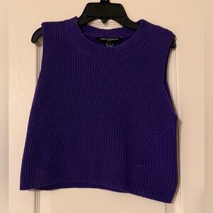 French Connection Violet Ribbed Knit Tank Top
